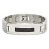 Lex & Lu Chisel Stainless Steel Polished 1/2ct tw. Diamond Bracelet 8.25'' - 4 - Lex & Lu