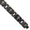 Lex & Lu Chisel Stainless Steel Matte Plated 1/4ct. tw. Diamond Bracelet 8.5'' - Lex & Lu