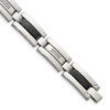 Lex & Lu Chisel Stainless Steel Black Plated 1/4ct tw. Diamond Bracelet 8.5'' - Lex & Lu