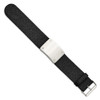 Lex & Lu Chisel Stainless Steel Polished Leather Bracelet 8.5'' LAL37679 - 3 - Lex & Lu