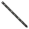 Lex & Lu Chisel Stainless Steel Polished Black Plated Camoflage Bracelet 8.5'' - 3 - Lex & Lu