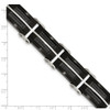 Lex & Lu Chisel Stainless Steel Brushed & Wire Black Plated Bracelet 8.75'' - 5 - Lex & Lu