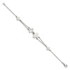 Lex & Lu Chisel Stainless Steel Cross Bracelet 7.5'' - 3 - Lex & Lu