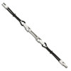 Lex & Lu Chisel Stainless Steel Polished w/Wire Inlay & PU Cord Bracelet 9'' - 2 - Lex & Lu