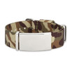 Lex & Lu Chisel Stainless Steel Brown Camo Fabric Adjustable ID Bracelet 10'' - 4 - Lex & Lu