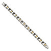 Lex & Lu Chisel Stainless Steel Yellow Plated and Black Rubber Bracelet 8.75'' - 3 - Lex & Lu