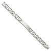 Lex & Lu Chisel Stainless Steel Brushed and Polished ID Link Bracelet 8.25'' - 3 - Lex & Lu