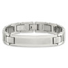 Lex & Lu Chisel Stainless Steel Brushed and Polished ID Link Bracelet 8.25'' - 4 - Lex & Lu