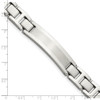 Lex & Lu Chisel Stainless Steel Brushed and Polished ID Link Bracelet 8.25'' - 5 - Lex & Lu