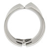 Lex & Lu Chisel Stainless Steel Polished Hinged Bangle LAL37951 - 3 - Lex & Lu