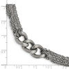 Lex & Lu Chisel Stainless Steel Oval Chain Bracelet 6.5'' - 6 - Lex & Lu
