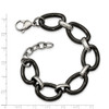 Lex & Lu Chisel Stainless Steel Polished Bracelet 7'' LALSRB2113-7 - 4 - Lex & Lu