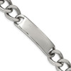 Lex & Lu Chisel Stainless Steel Polished ID Bracelet 9'' - Lex & Lu