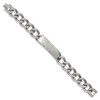 Lex & Lu Chisel Stainless Steel Polished ID Bracelet 9'' - 4 - Lex & Lu