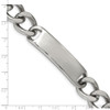 Lex & Lu Chisel Stainless Steel Polished ID Bracelet 9'' - 5 - Lex & Lu