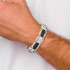 Lex & Lu Chisel Stainless Steel Black Plated & 1/4ct. Diamond Bracelet 8.75'' - 5 - Lex & Lu