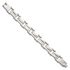 Lex & Lu Chisel Stainless Steel Brushed & Polished Bracelet 8.5'' LAL38116 - 3 - Lex & Lu