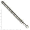 Lex & Lu Chisel Stainless Steel Polished Bracelet 7.5'' LAL38139 - 3 - Lex & Lu