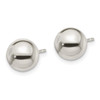 Lex & Lu Sterling Silver Polished 8mm Ball Earrings - 2 - Lex & Lu
