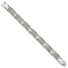 Lex & Lu Chisel Stainless Steel Grey Carbon Fiber Bracelet 8.5'' LAL38210 - 2 - Lex & Lu