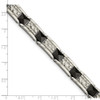 Lex & Lu Chisel Stainless Steel Black-plated & Textured Bracelet 8.5'' - 5 - Lex & Lu