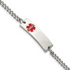Lex & Lu Chisel Stainless Steel Medical Jewelry Bracelet 8.75'' - Lex & Lu