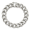 Lex & Lu Chisel Stainless Steel Polished Link Bracelet 8.25'' - 4 - Lex & Lu