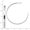 Lex & Lu Chisel Stainless Steel 44mm Diameter J Hoop Post Earrings 42mm - 5 - Lex & Lu