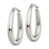Lex & Lu Chisel Stainless Steel Teardrop Hollow Hoop Earrings 31mm - 3 - Lex & Lu