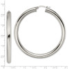 Lex & Lu Chisel Stainless Steel Polished Hoop Earrings 62mm - 5 - Lex & Lu