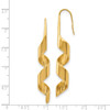 Lex & Lu Chisel Stainless Steel Yellow Plated Swirl Dangle Earrings 2.5mm - 5 - Lex & Lu