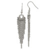 Lex & Lu Chisel Stainless Steel Dangle Earrings 3mm - Lex & Lu