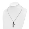 Lex & Lu Chisel Stainless Steel Black Plated Cross Pendant Necklace 18'' - 4 - Lex & Lu