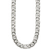 Lex & Lu Chisel Stainless Steel Polished Links Necklace 24'' LAL39473 - 3 - Lex & Lu