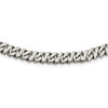 Lex & Lu Chisel Stainless Steel Polished Link Necklace 24'' - 4 - Lex & Lu