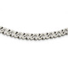Lex & Lu Chisel Stainless Steel Polished Fancy Xs Necklace 24'' - Lex & Lu