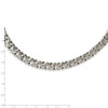 Lex & Lu Chisel Stainless Steel Polished Fancy Xs Necklace 24'' - 5 - Lex & Lu