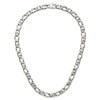 Lex & Lu Chisel Stainless Steel Polished Open Links Necklace 24'' - 6 - Lex & Lu