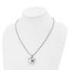 Lex & Lu Chisel Stainless Steel Polished Puff Heart Necklace 20'' - 4 - Lex & Lu