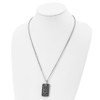 Lex & Lu Chisel Stainless Steel Antiqued Star of David Dog Tag Necklace 24'' - 4 - Lex & Lu