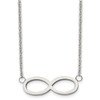 Lex & Lu Chisel Stainless Steel Brushed/Polished Infinity Symbol Necklace 20'' - Lex & Lu