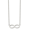 Lex & Lu Chisel Stainless Steel Brushed/Polished Infinity Symbol Necklace 20'' - 3 - Lex & Lu