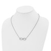 Lex & Lu Chisel Stainless Steel Brushed/Polished Infinity Symbol Necklace 20'' - 4 - Lex & Lu