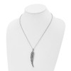 Lex & Lu Chisel Stainless Steel CZ Wing Necklace 20'' - 4 - Lex & Lu