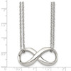 Lex & Lu Chisel Stainless Steel Polished Two Strand Infinity Symbol Necklace 18'' - 5 - Lex & Lu