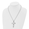 Lex & Lu Chisel Stainless Steel & Sterling Silver D/C Cross Necklace 20'' - 4 - Lex & Lu