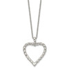 Lex & Lu Chisel Stainless Steel Twisted Heart Pendant Necklace 18'' - 3 - Lex & Lu