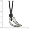 Lex & Lu Chisel Stainless Steel & Brushed Black Plated Claw Necklace 20'' - 5 - Lex & Lu