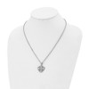 Lex & Lu Chisel Stainless Steel Polished and Brushed Cross Necklace 20'' LAL39772 - 4 - Lex & Lu