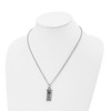 Lex & Lu Chisel Stainless Steel Black Plated Two-piece Cross Necklace 20'' - 4 - Lex & Lu